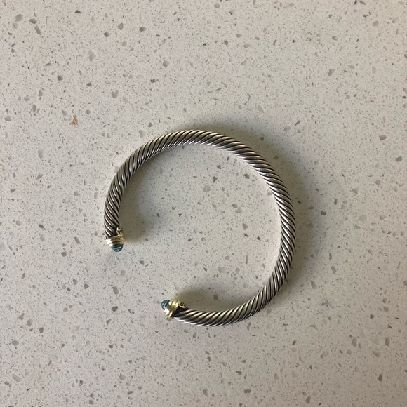 TRADE David Yurman Cable Bracelet w/ Blue Topaz - Picture 2 of 7